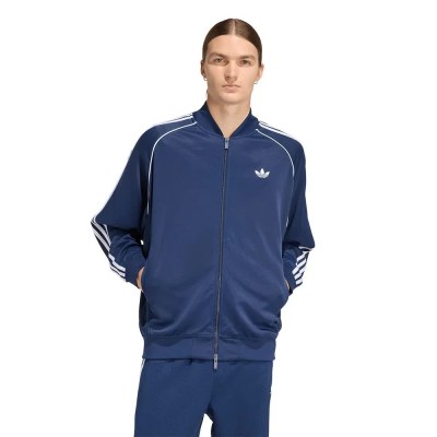 блуза,мъжки,пуловери,adidas,originals,sst,adicolor,classics,loose,full,zip,sweatshirt,blue,(night,indigo,white)