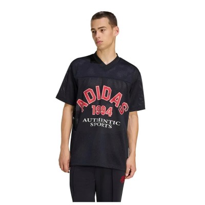 футболна,фланелка,мъжки,тениски,дамски,тениски,adidas,originals,varsity,football,short,sleeve,t,shirt,black,(black)