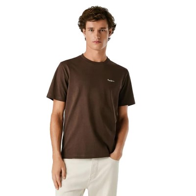 тениска,мъжки,тениски,дамски,тениски,pepe,jeans,contrast,connor,t,shirt,brown,(dark,brown)