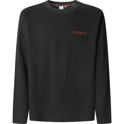 тениска,мъжки,тениски,дамски,тениски,pepe,jeans,somer,long,sleeve,t,shirt,black,(black)