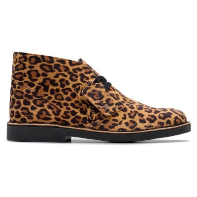 обувки,дамски,боти,clarks,shoes,desert,bt,evo,booties,brown,(leopard)