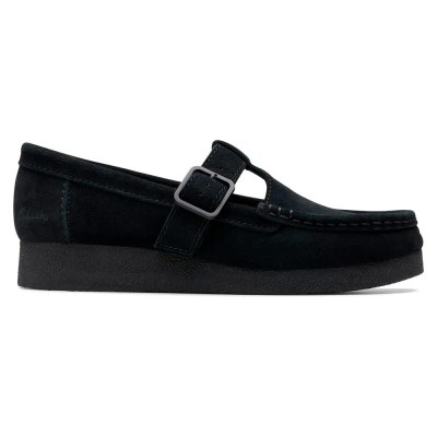 обувки,дамски,обувки,clarks,shoes,wallabee,evo,bar,shoes,black,(black)