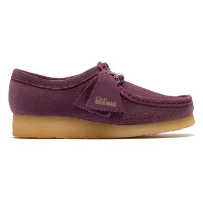 обувки,дамски,обувки,clarks,shoes,wallabee,shoes,purple,(plum)