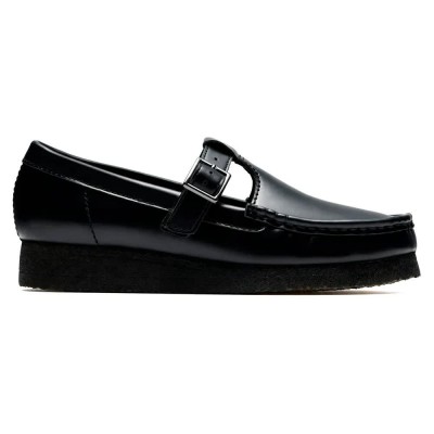 обувки,дамски,обувки,clarks,shoes,wallabee,t,bar,shoes,black,(black,hishine)