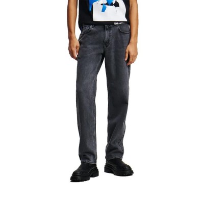 дънки,мъжки,панталони,karl,lagerfeld,a2m10131,straight,printed,jeans,grey,(washed,black)