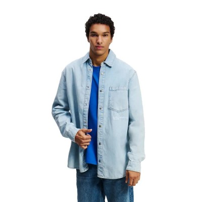 риза,с,дълъг,ръкав,дамски,ризи,мъжки,ризи,karl,lagerfeld,jeans,a2m16021,denim,long,sleeve,shirt,blue,(light,blue)