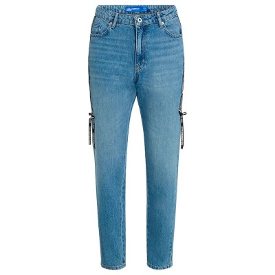 дънки,дамски,панталони,karl,lagerfeld,a2w10139,mom,tied,jeans,blue,(vintage,mid,blue)