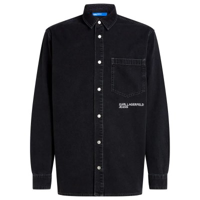 риза,с,дълъг,ръкав,дамски,ризи,мъжки,ризи,karl,lagerfeld,jeans,a3m16001,regular,denim,long,sleeve,shirt,black,(washed,black)