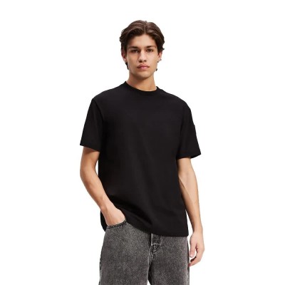 тениска,мъжки,тениски,дамски,тениски,karl,lagerfeld,a3m17003,regular,rubber,patch,short,sleeve,t,shirt,black,(black)