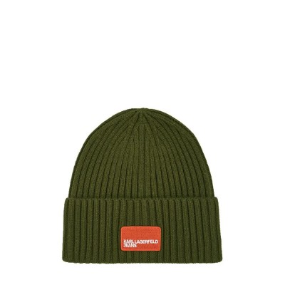шапка,всички,шапки,karl,lagerfeld,a3m33115,turned,up,beanie,green,(forest,night)