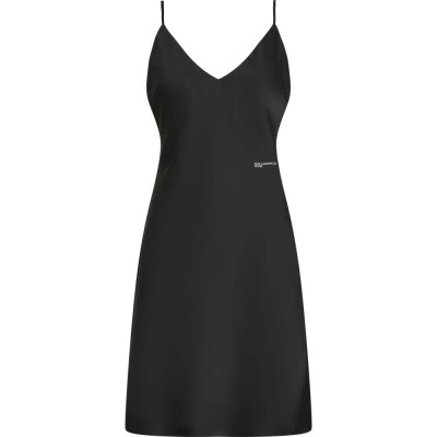рокля,дамски,поли,и,рокли,karl,lagerfeld,a3w13045,satin,slip,sleeveless,short,dress,black,(black)