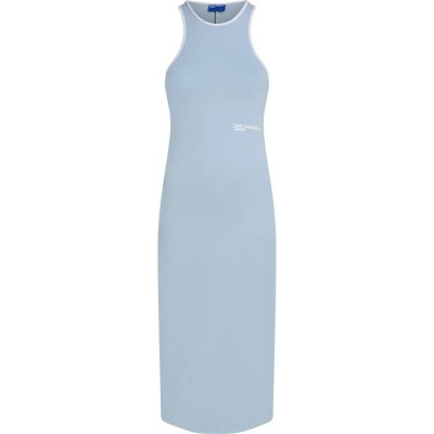 рокля,дамски,поли,и,рокли,karl,lagerfeld,a3w13008,racer,milano,sleeveless,midi,dress,blue,(celestial,blue)