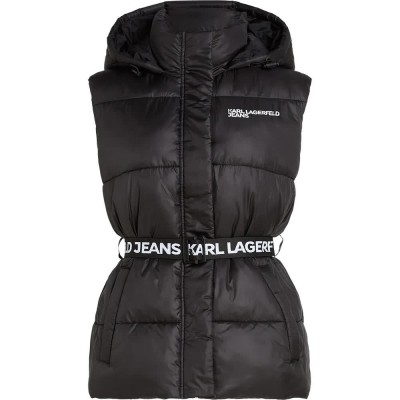 потник,дамски,жилетки,karl,lagerfeld,a3w15025,belted,puffer,vest,black,(black)