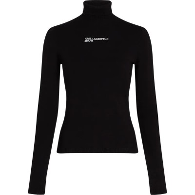 блуза,мъжки,пуловери,дамски,пуловери,karl,lagerfeld,jeans,a3w18007,high,neck,sweater,black,(black)