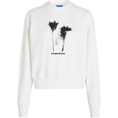 блуза,дамски,блузи,karl,lagerfeld,a3w20034,regular,flower,sweatshirt,white,(white)