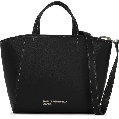 чанта,всички,чанти,karl,lagerfeld,a3w30008,metal,logo,mini,tote,bag,black,(black)