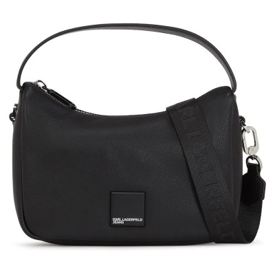 чанта,за,през,рамо,всички,чанти,karl,lagerfeld,a3w30207,box,logo,soft,mini,hobo,shoulder,bag,black,(black)