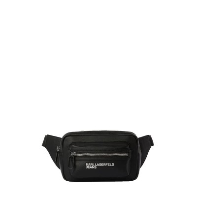 чанта,всички,чанти,karl,lagerfeld,jeans,a4m30317,essential,grainy,waist,bag,black,(black)