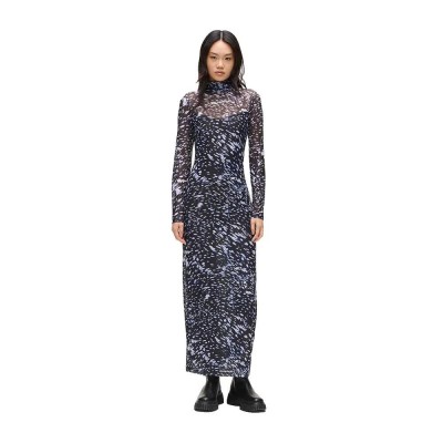 рокля,дамски,поли,и,рокли,karl,lagerfeld,a4w13008,mesh,lights,aop,long,sleeve,dress,black,(digital,light,aop)