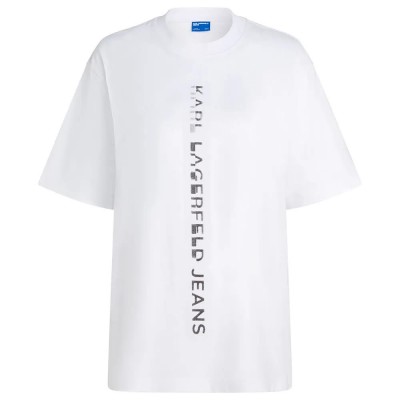 тениска,мъжки,тениски,дамски,тениски,karl,lagerfeld,a4w17082,relaxed,vertical,logo,short,sleeve,t,shirt,white,(white)