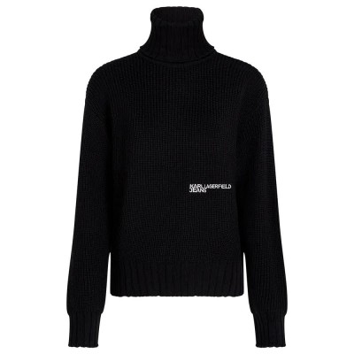 блуза,мъжки,пуловери,дамски,пуловери,karl,lagerfeld,jeans,a4w18020,high,neck,sweater,black,(black)