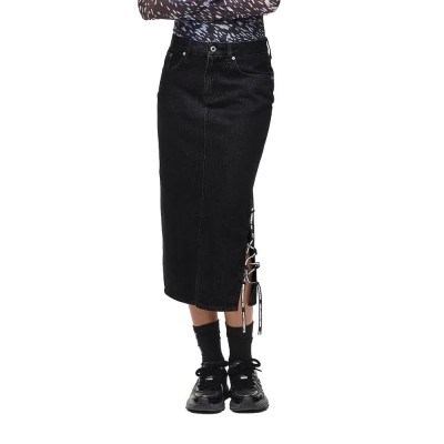пола,дамски,поли,и,рокли,karl,lagerfeld,a4w12002,tied,midi,denim,skirt,black,(stone,washed,black)