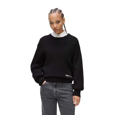 блуза,дамски,пуловери,дамски,плетени,дрехи,karl,lagerfeld,a4w18014,regular,balloon,sweater,black,(black)