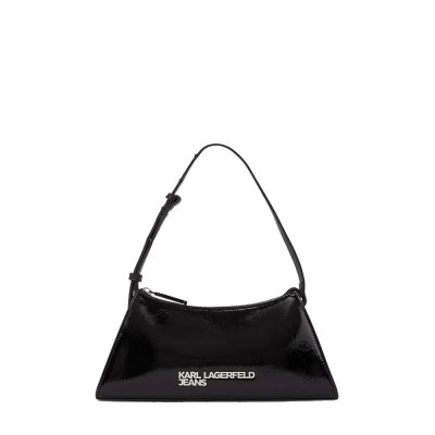 чанта,за,през,рамо,всички,чанти,karl,lagerfeld,a4w30172,metal,logo,small,shiny,shoulder,bag,black,(black)