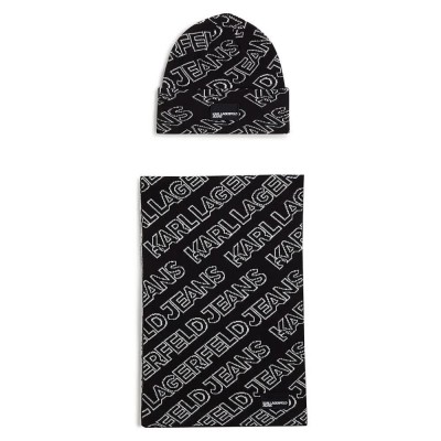 шапка,всички,шапки,karl,lagerfeld,a4w33074,monogram,gp,beanie,black,(black)