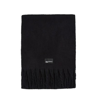 шал,ръкавици,шапки,и,шалове,karl,lagerfeld,a4w33101,chunky,furry,scarf,black,(black)