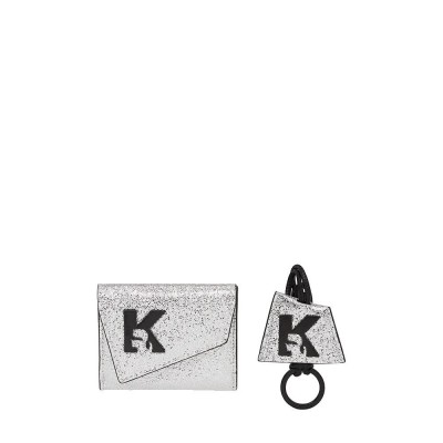 чанта,всички,чанти,karl,lagerfeld,a4w32063,geo,bifold,shiny,gp,handbag,silver,(silver)