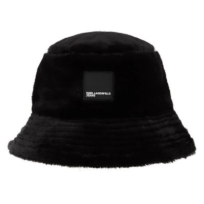 шапка,всички,шапки,karl,lagerfeld,a4w33078,faux,fur,bucket,hat,black,(black)