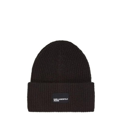 шапка,всички,шапки,karl,lagerfeld,a4w33079,patch,long,beanie,black,(black)