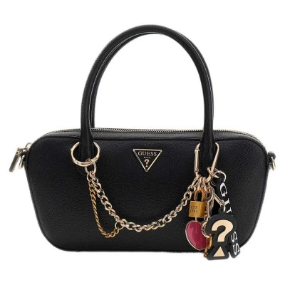 чанта,всички,чанти,guess,davina,small,satchel,bag,black,(black)