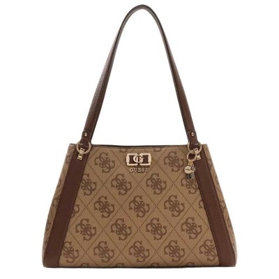 чанта,за,през,рамо,всички,чанти,guess,karnilla,logo,carryall,shoulder,bag,brown,(latte,logo,brown)