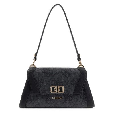 чанта,за,през,рамо,всички,чанти,guess,karnilla,logo,flap,shoulder,bag,black,(coal,logo)