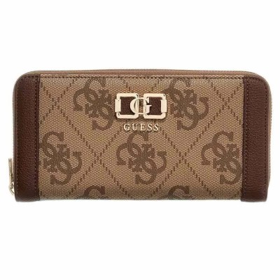портфейли,и,портмонета,guess,karnilla,logo,slg,large,wallet,brown,(latte,logo,brown)