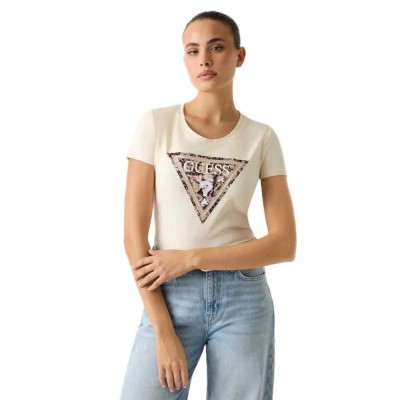 тениска,мъжки,тениски,дамски,тениски,guess,leo,triangle,short,sleeve,t,shirt,white,(pearl,white)