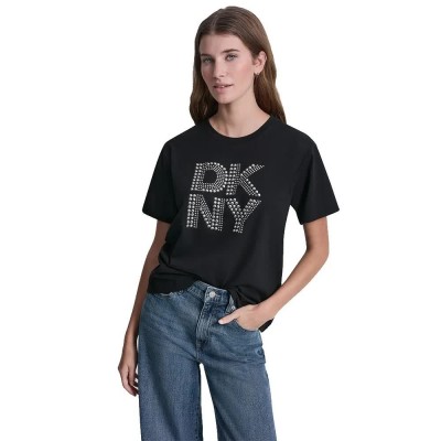 тениска,мъжки,тениски,дамски,тениски,dkny,dj6t1741,short,sleeve,t,shirt,black,(black,silver)