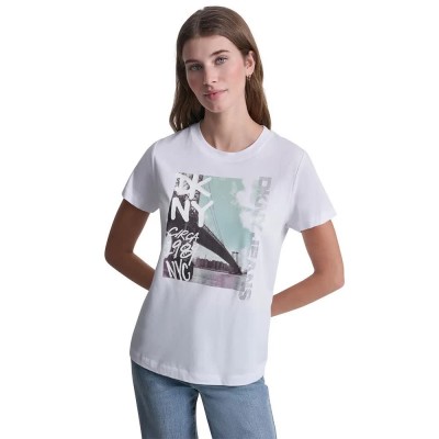 тениска,мъжки,тениски,дамски,тениски,dkny,graffity,williamsburg,short,sleeve,t,shirt,white,(white,clear,mint)