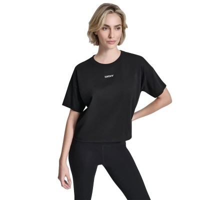 тениска,мъжки,тениски,дамски,тениски,dkny,metallic,bubble,logo,short,sleeve,t,shirt,black,(black)