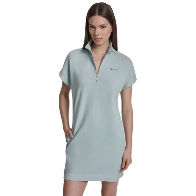 рокля,дамски,поли,и,рокли,dkny,terry,metallic,bubble,logo,dress,grey,(mineral)