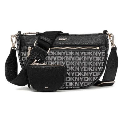 чанта,всички,чанти,dkny,zoie,crest,bag,black,(black,logo,black)