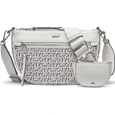 чанта,всички,чанти,dkny,zoie,crest,bag,beige,grey,(marshmallow)