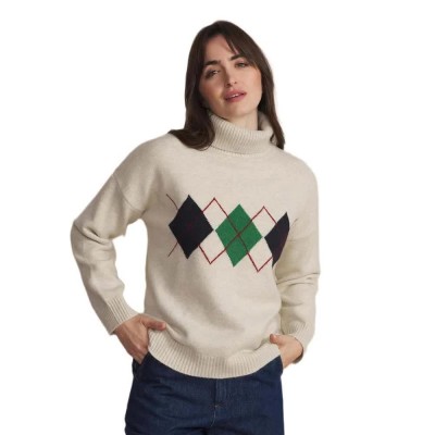 блуза,дамски,пуловери,дамски,плетени,дрехи,tbs,burlicol,high,neck,sweater,beige,(craie,white)