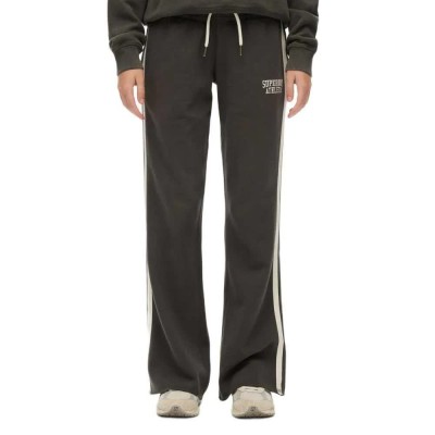 анцуг,дамски,панталони,superdry,athletic,stripe,flare,sweat,pants,brown,(charcoal)