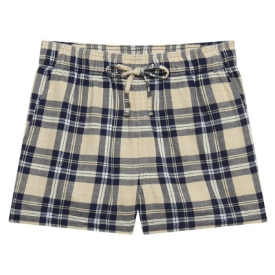 къси,панталони,дамски,панталони,superdry,check,elastic,shorts,beige,(cream,navy,check)