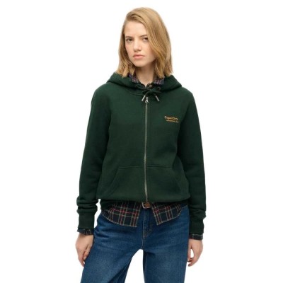 блуза,дамски,блузи,superdry,essential,logo,full,zip,sweatshirt,green,(enamel,green)