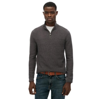 блуза,мъжки,пуловери,superdry,lite,texture,half,zip,sweater,grey,(black,dark,grey)