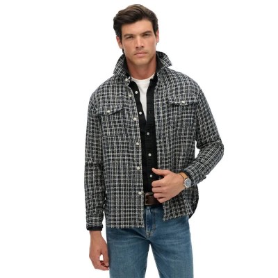 карирана,риза,дамски,ризи,мъжки,ризи,superdry,merchant,textured,work,long,sleeve,shirt,grey,(indigo,textured,check)